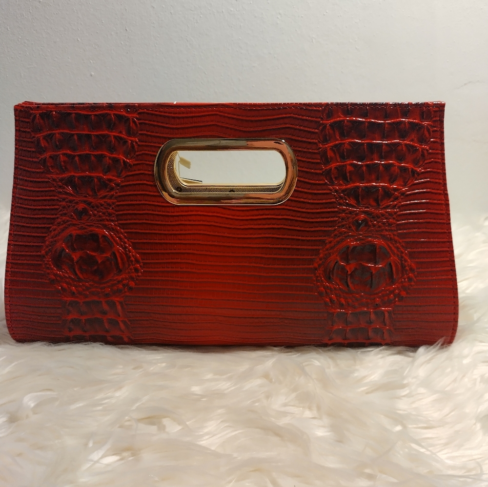 Crocodile Print Clutch